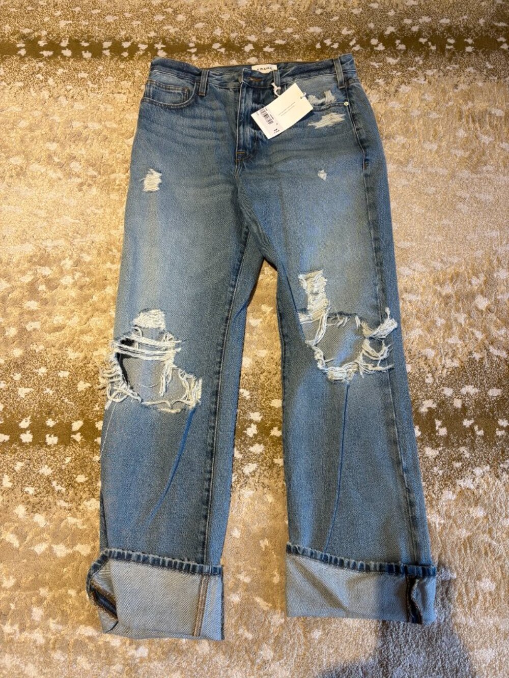 FRAME Le Jane High Rise Straight Leg Jeans Size 30 Sunkissed NEW WITH TAGS